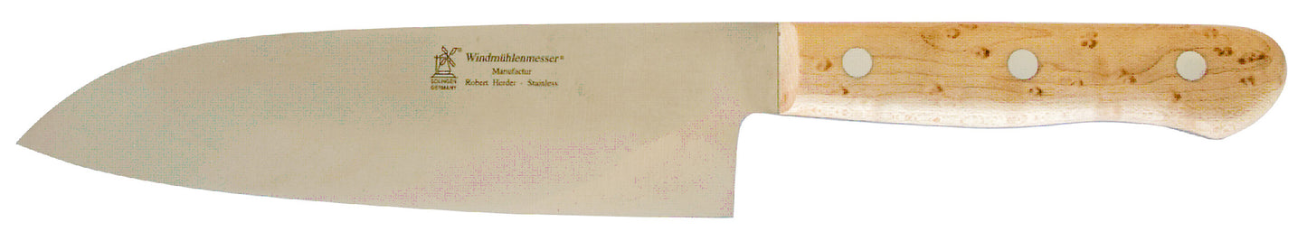 ROBERT HERDER Lignum 3 Santoku - koksmes RVS lemmet 17cm met FSC ahornhouten heft