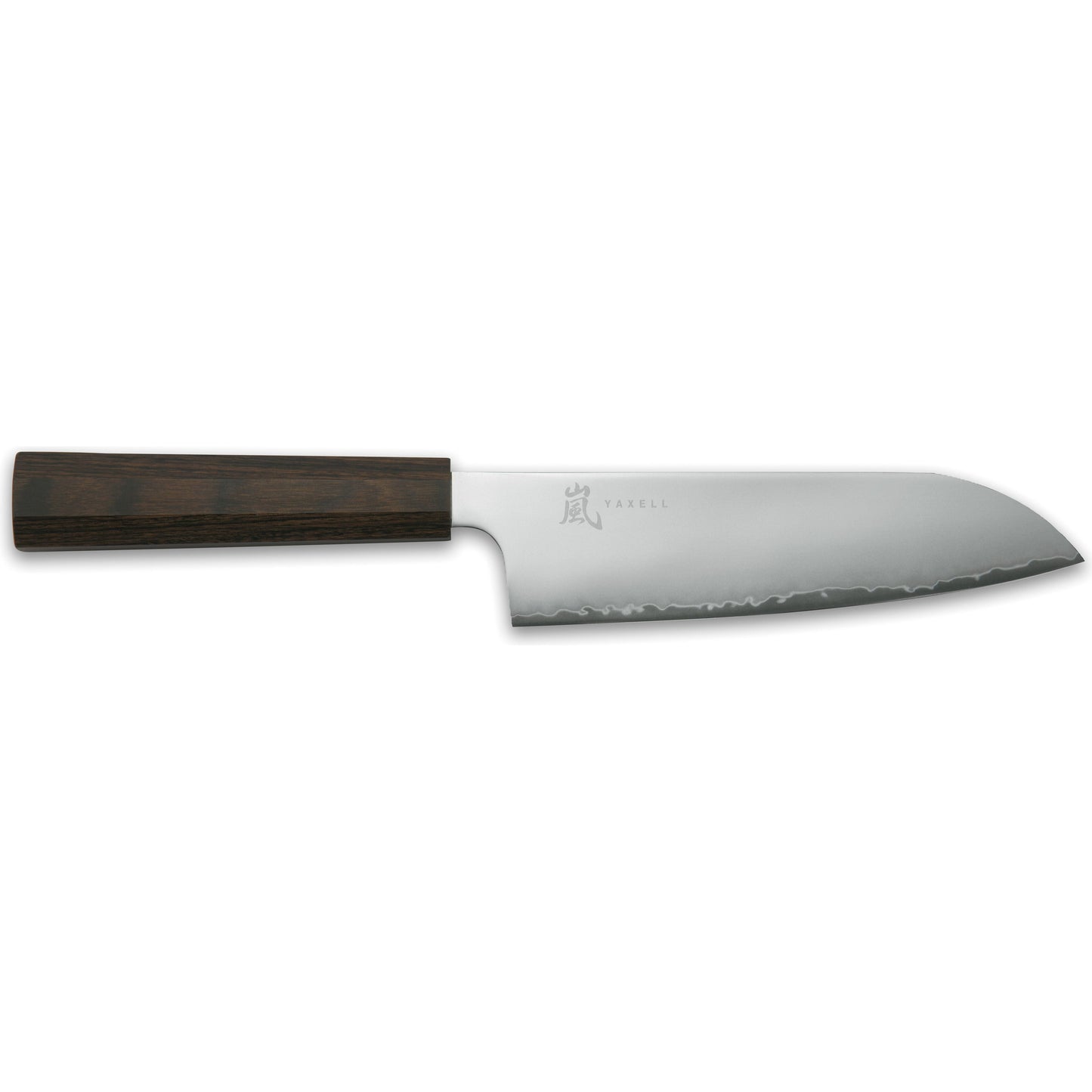 Yaxell HANA Santoku 16.5cm 3 laags roestvrijstaal met donkerbruin pakka wood heft