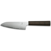 YAXELL HANA Santoku mes 12.5cm 3 laags roestvrijstaal met donkerbruin pakkawood heft