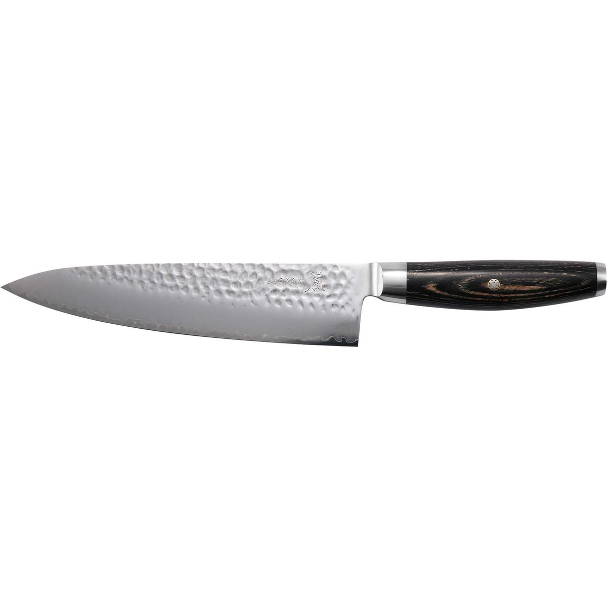 Yaxell Ketu Koksmes 24 cm 3 laags roestvrijstaal met zwart pakka wood heft