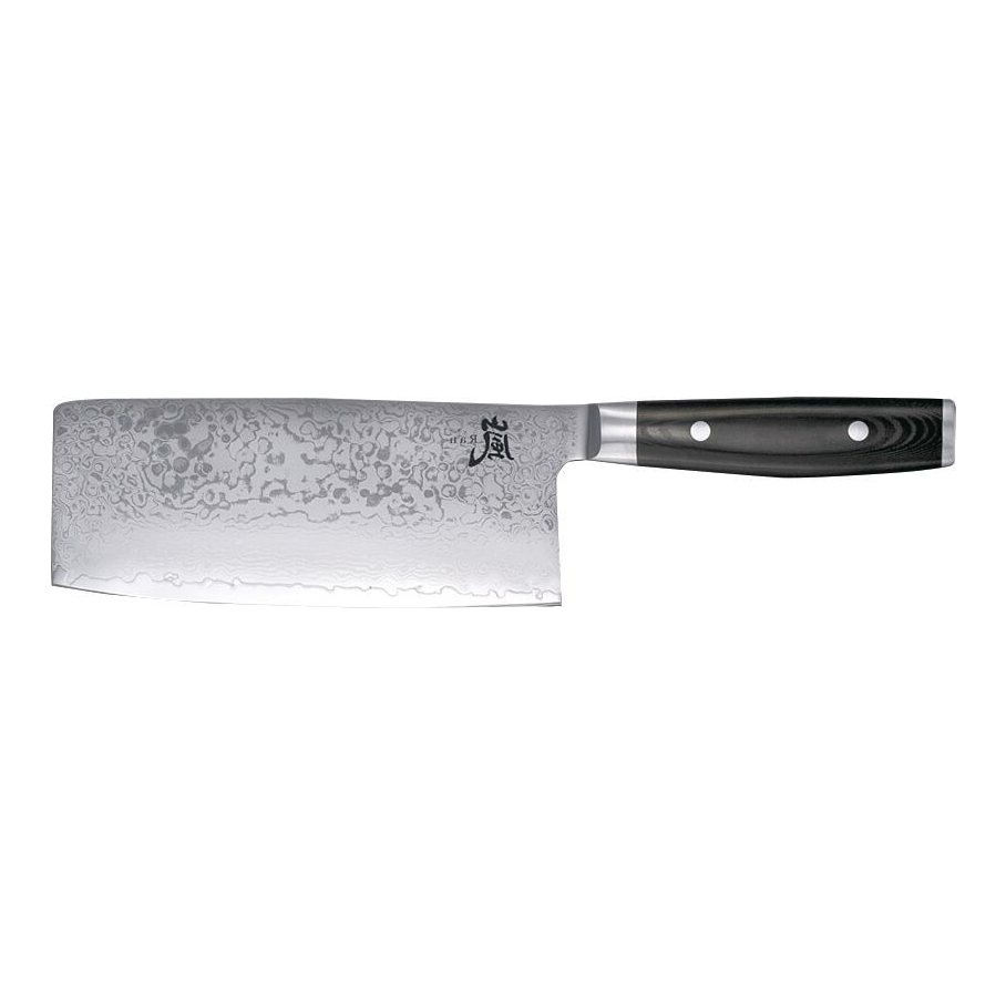 Yaxell Ran Chinees Koksmes 18 cm 69 laags roestvrij damast staal met canvas-micarta heft