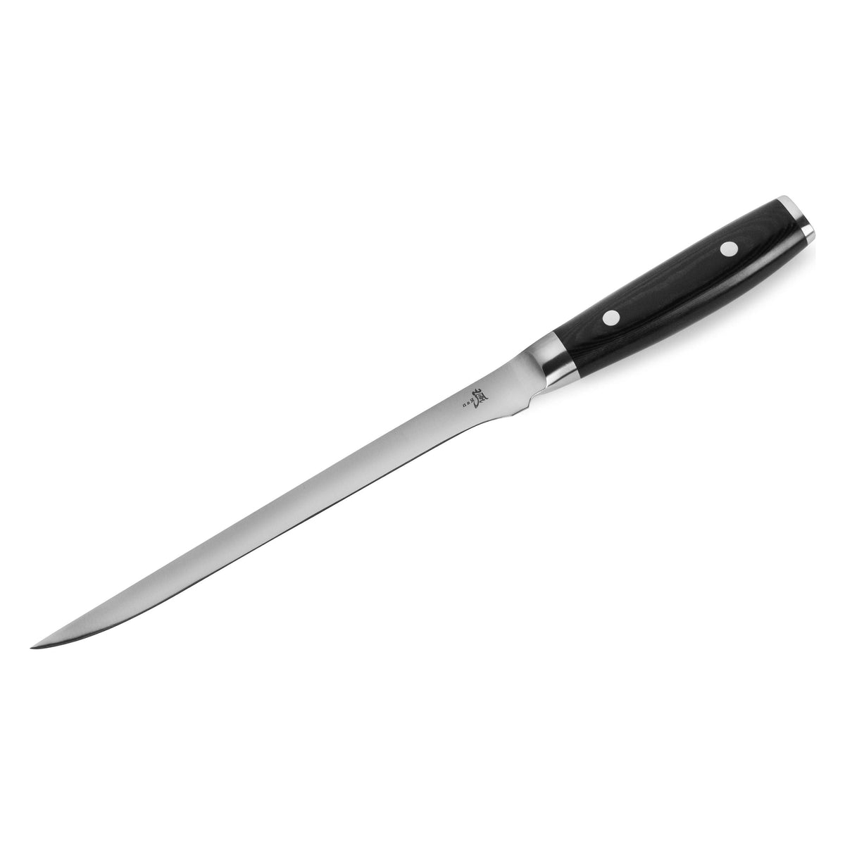 Fileermes RAN flexibel 23cm 69 VG-10 damaststaal zwart canvas-micarta heft