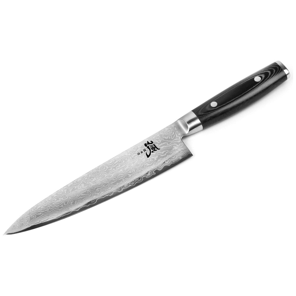 Koksmes 20 cm 69 laags roestvrij damast staal met canvas-micarta heft