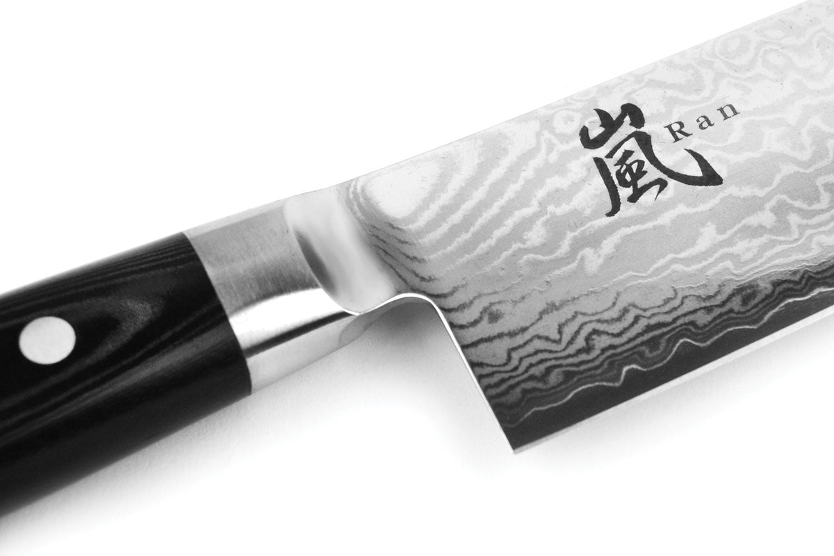 Yaxell Ran Santoku 16,5 cm 69 laags roestvrij damast staal met canvas-micarta heft