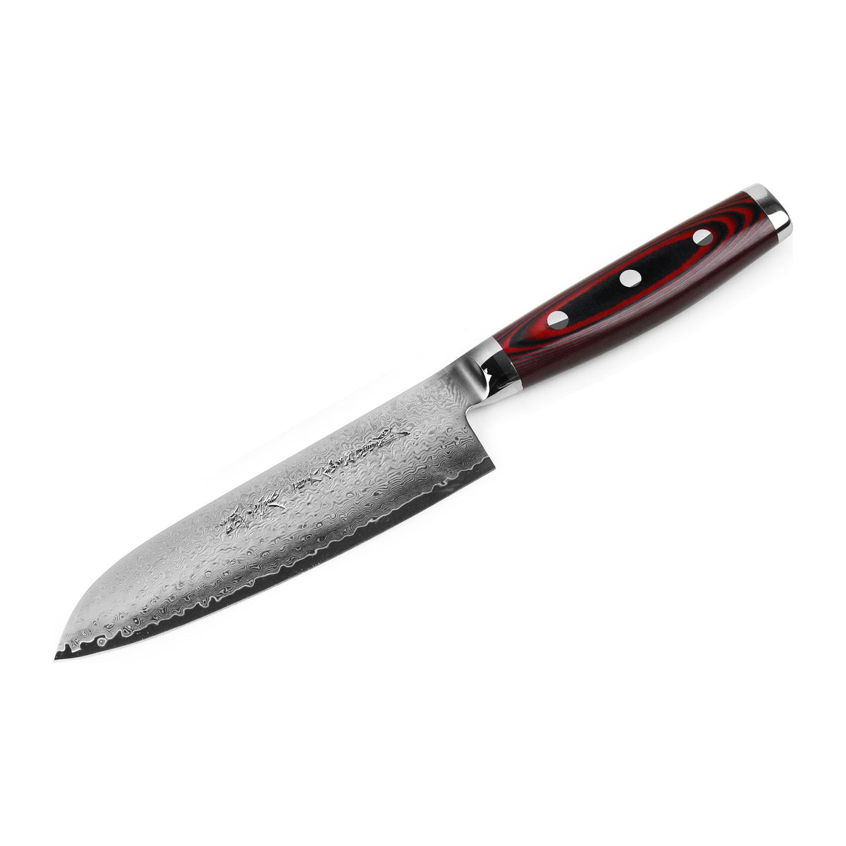 Yaxell Super Gou Santoku 16,5 cm 161 laags roestvrij damast staal met canvas-micarta heft