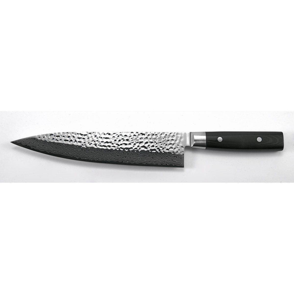 Yaxell Zen Koksmes 24 cm 37 laags roestvrij damast staal met canvas-micarta heft