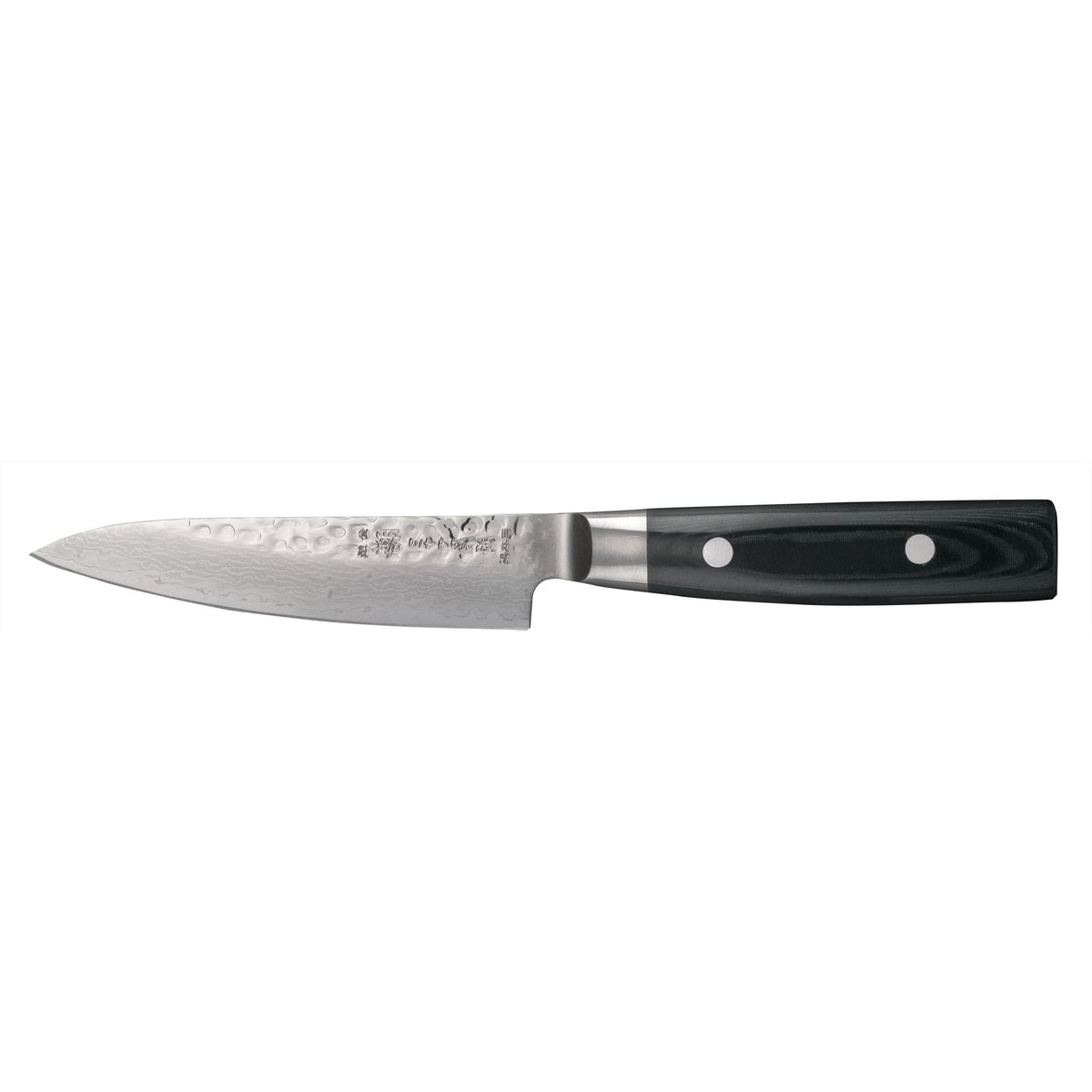 YAXELL Zen Universele koksmes 12cm 37 laags damaststaal met canvas-micarta heft